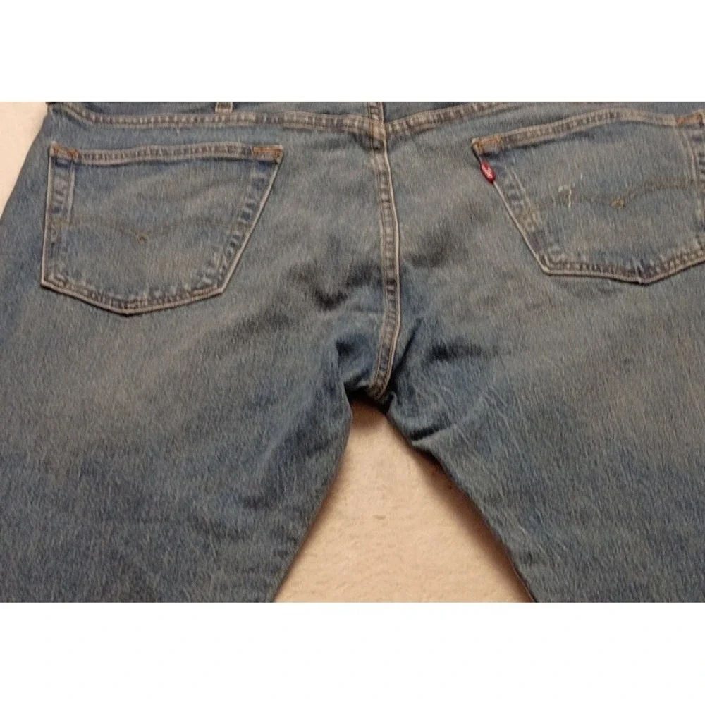 Levis 501 Original Fit Men's Blue Denim Straight Leg Button Fly Jeans 38x30